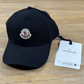Moncler Cotton Gabardine Baseball Cap in Black