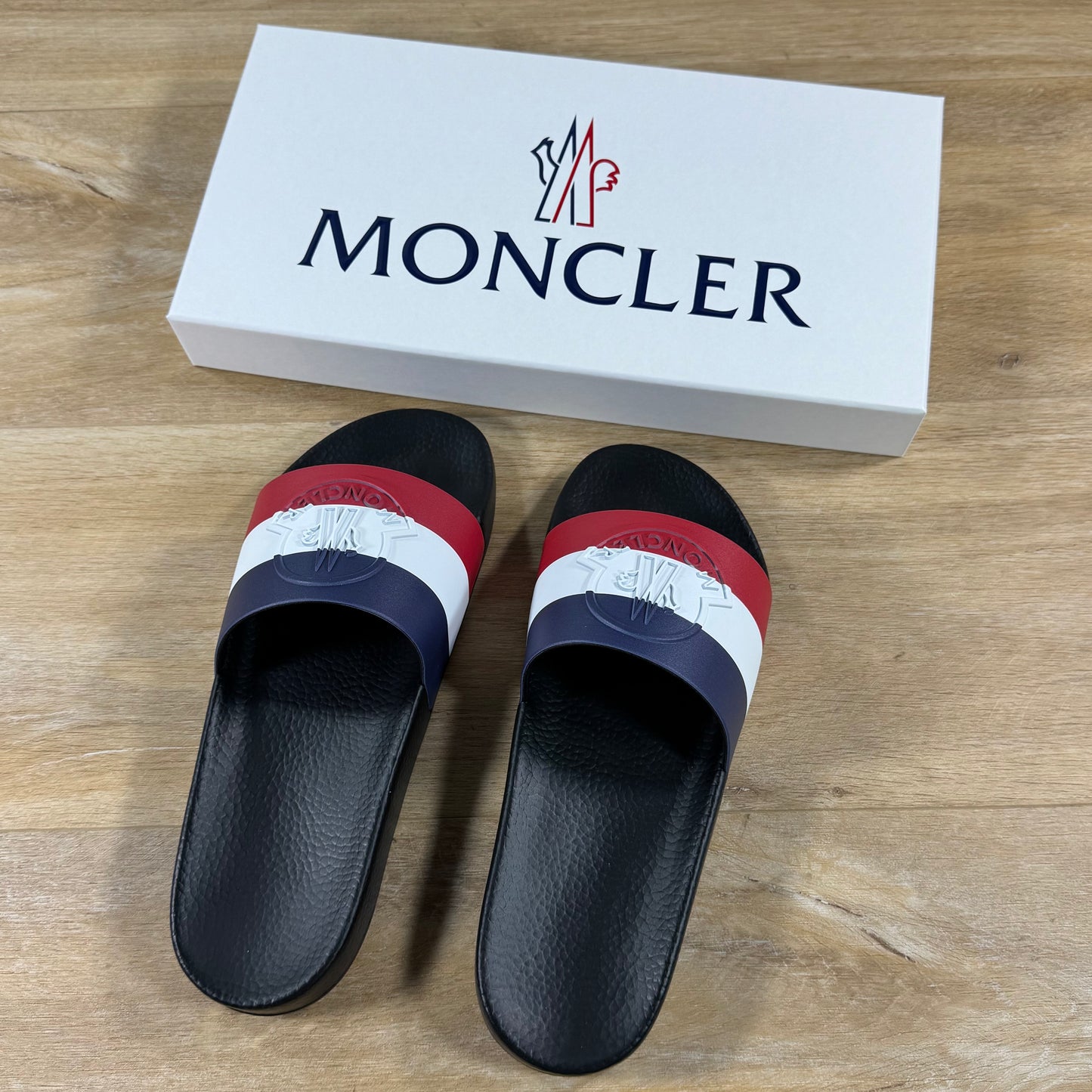 Moncler Basile Slides in Black