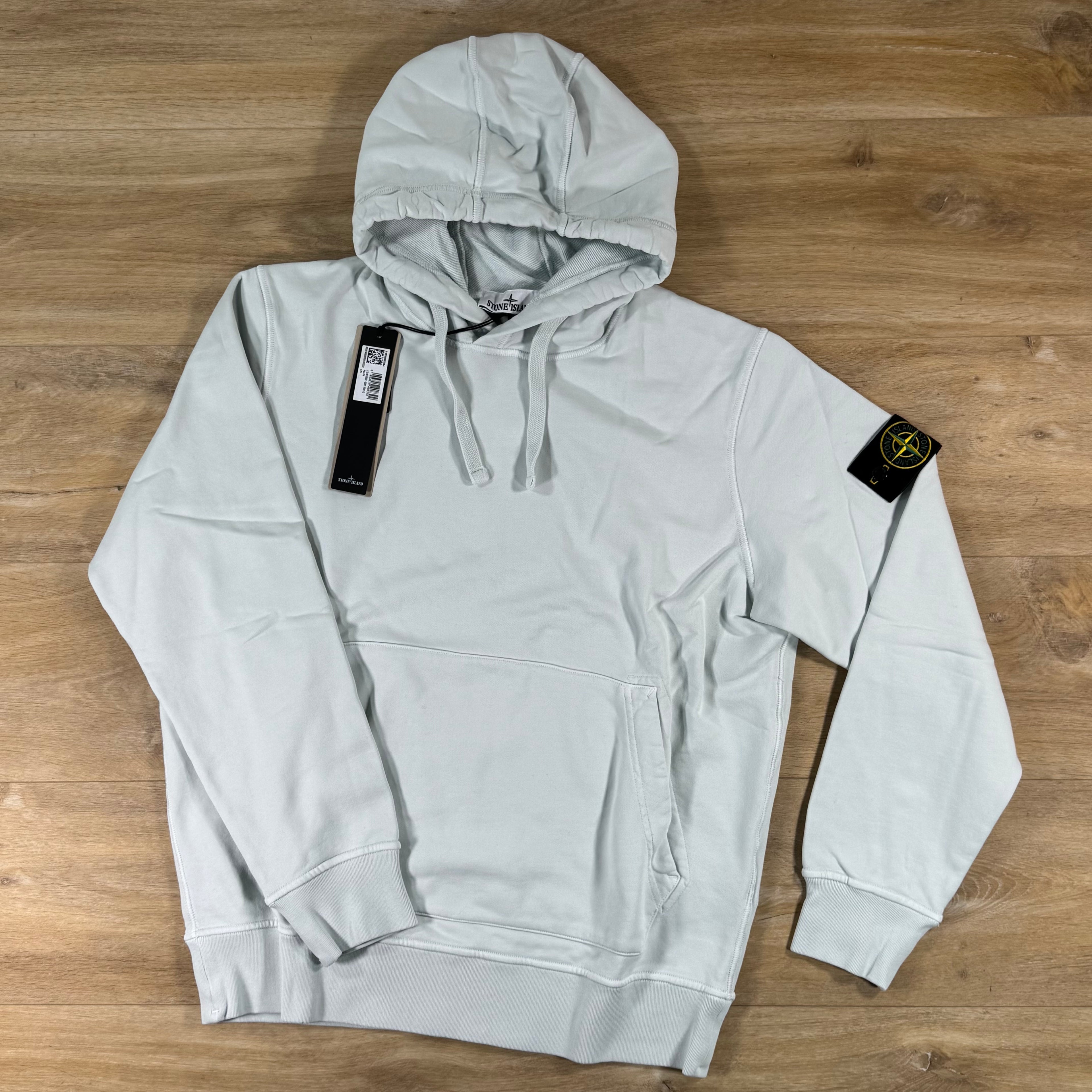 Stone Island Pullover Fleece Hoodie in Sky Blue