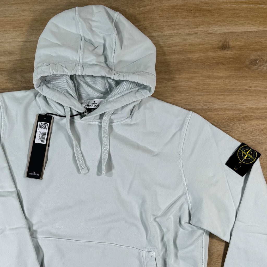 Stone Island Pullover Fleece Hoodie in Sky Blue