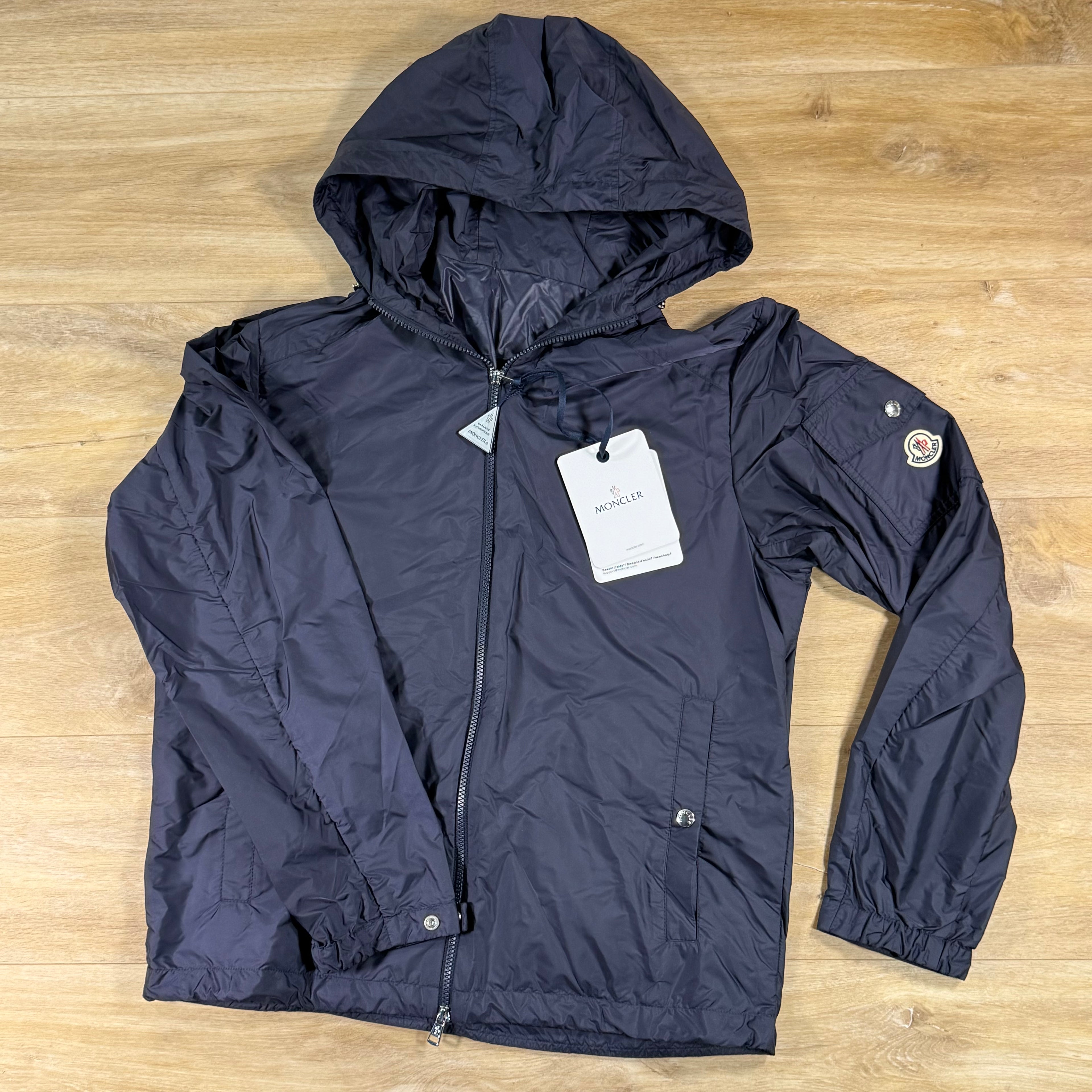 Moncler Etiache Hooded Jacket in Navy Blue
