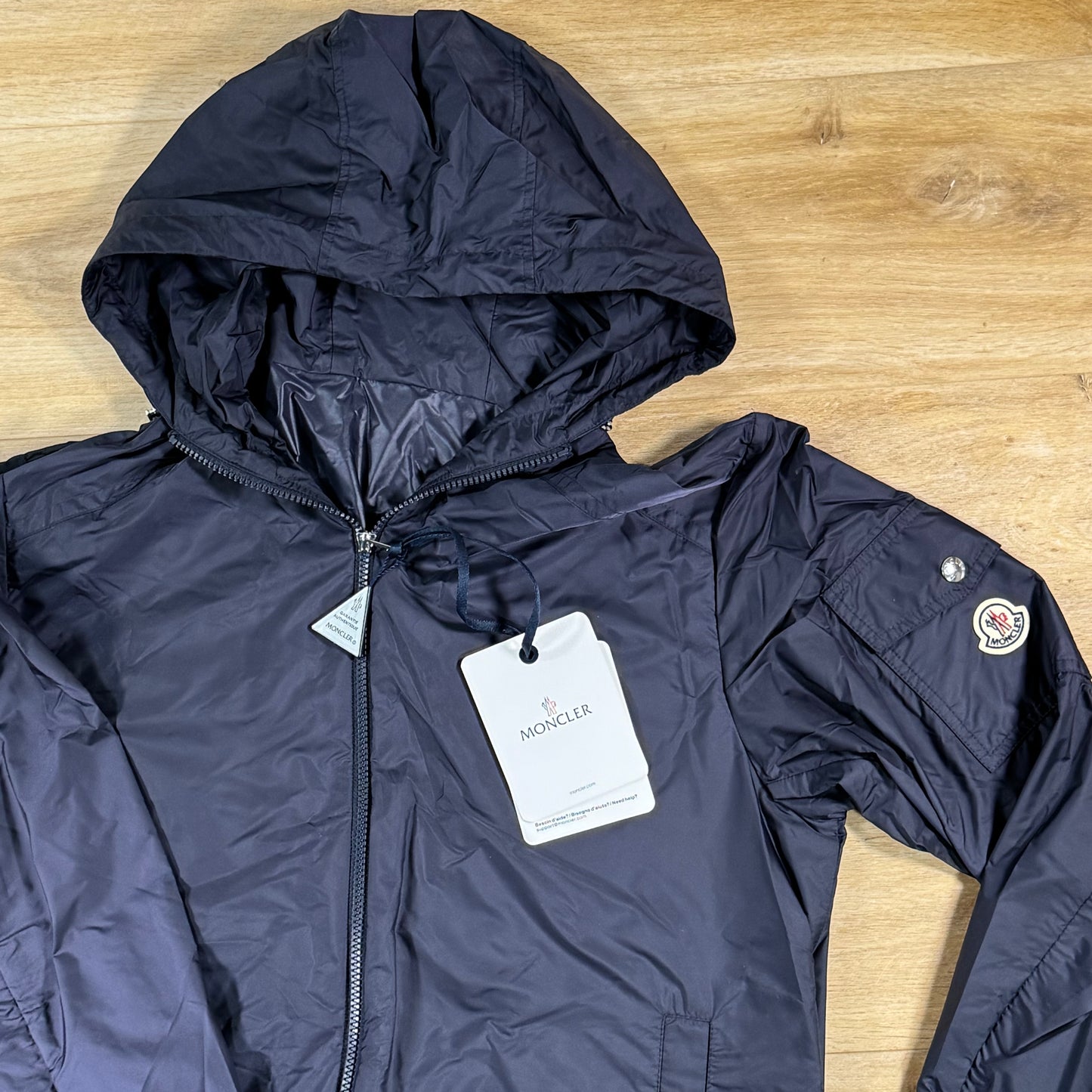 Moncler Etiache Hooded Jacket in Navy Blue