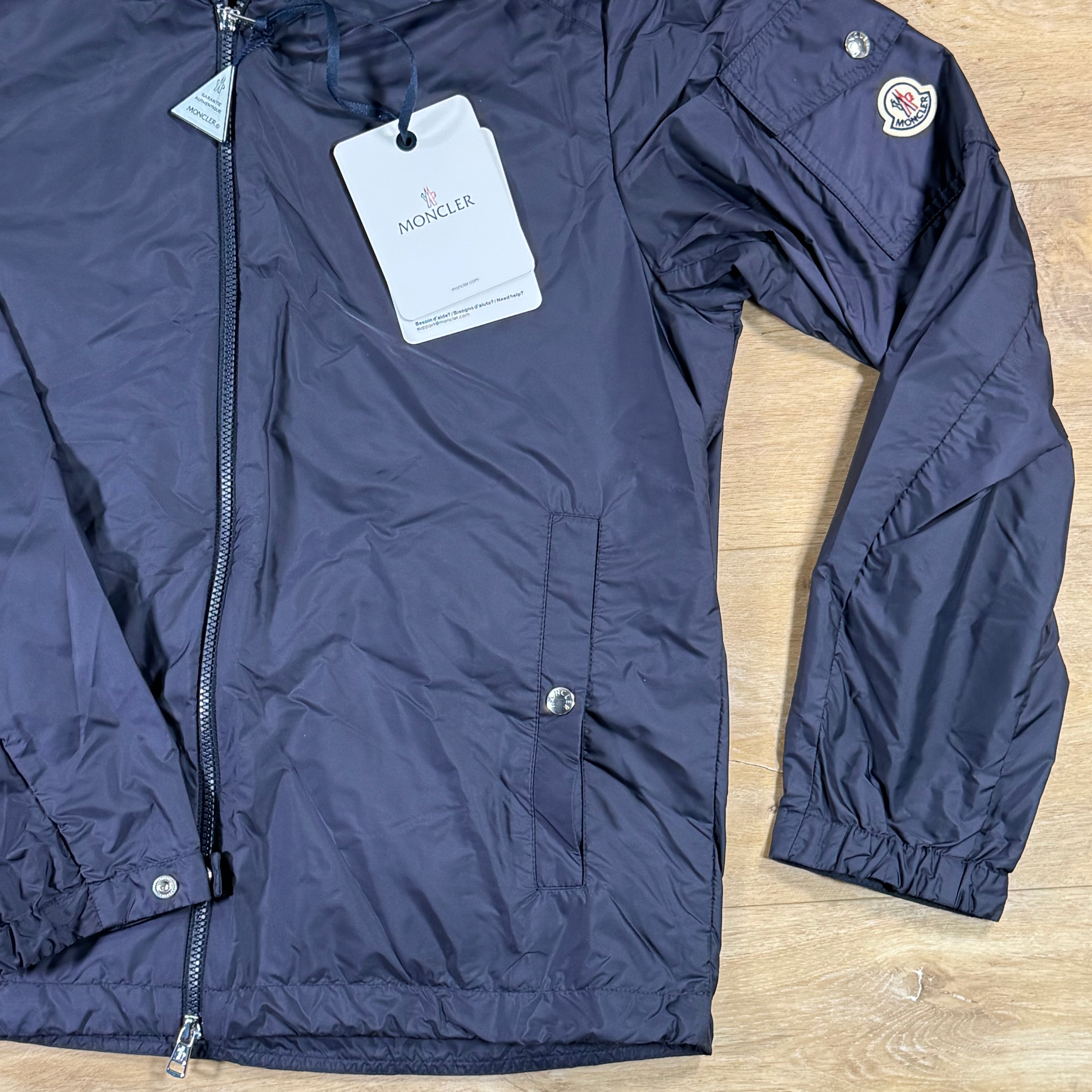 Moncler Etiache Hooded Jacket in Navy Blue