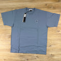 Stone Island Combed Organic Patch Logo T-Shirt in Avio Blue