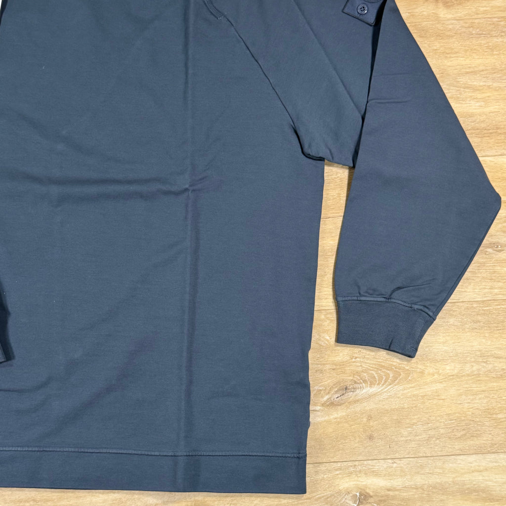Stone Island Ghost Cotton Stretch Fleece Crewneck Sweatshirt in Slate Blue