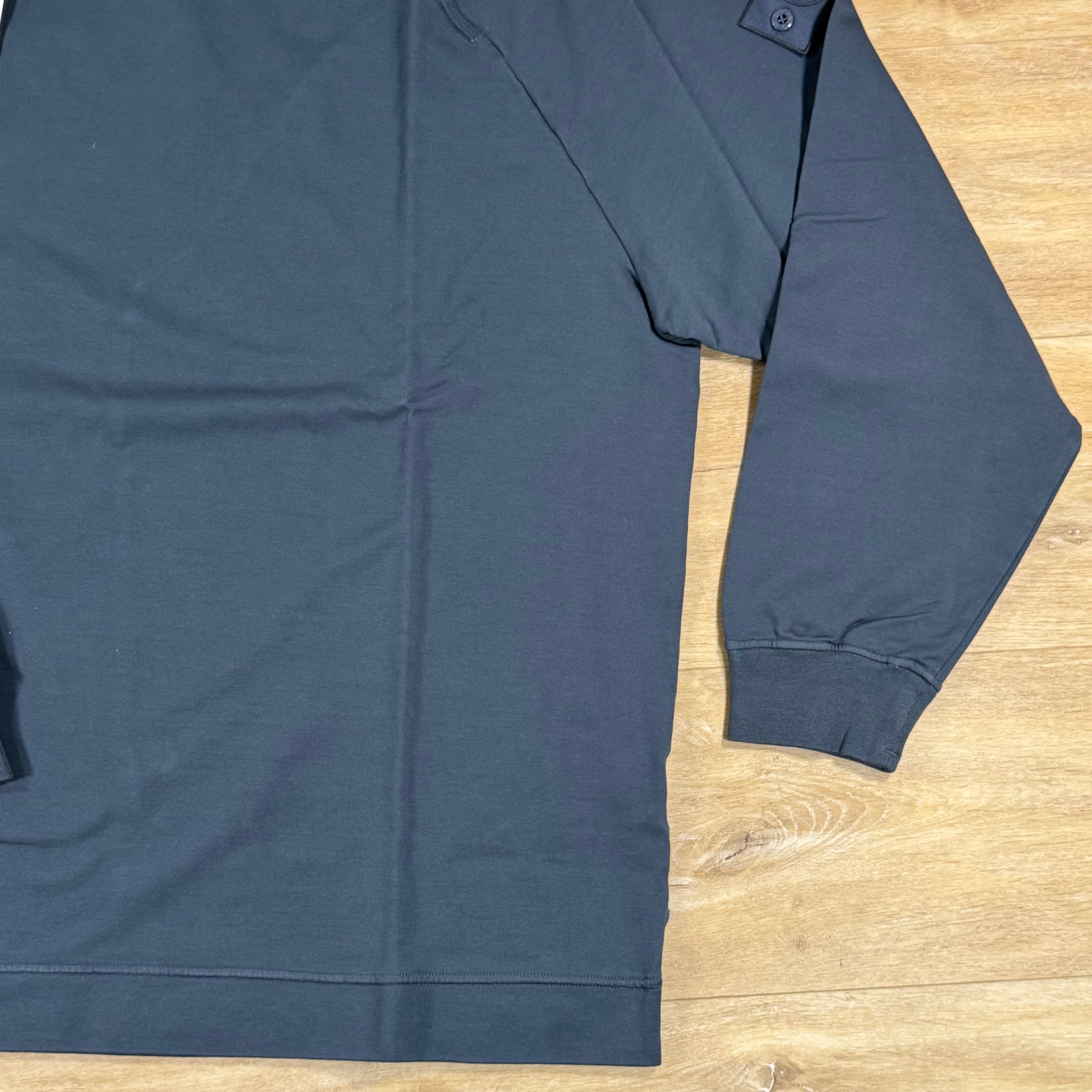 Stone Island Ghost Cotton Stretch Fleece Crewneck Sweatshirt in Slate Blue