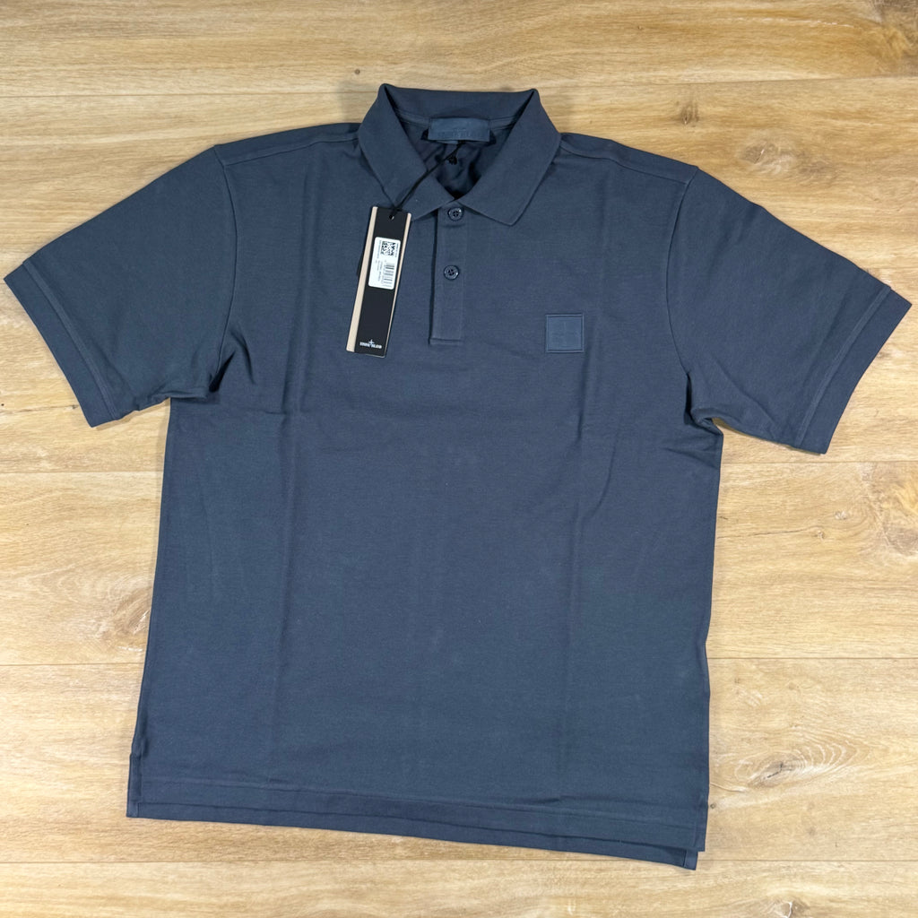 Stone Island Ghost Patch Logo Polo Shirt in Slate Blue