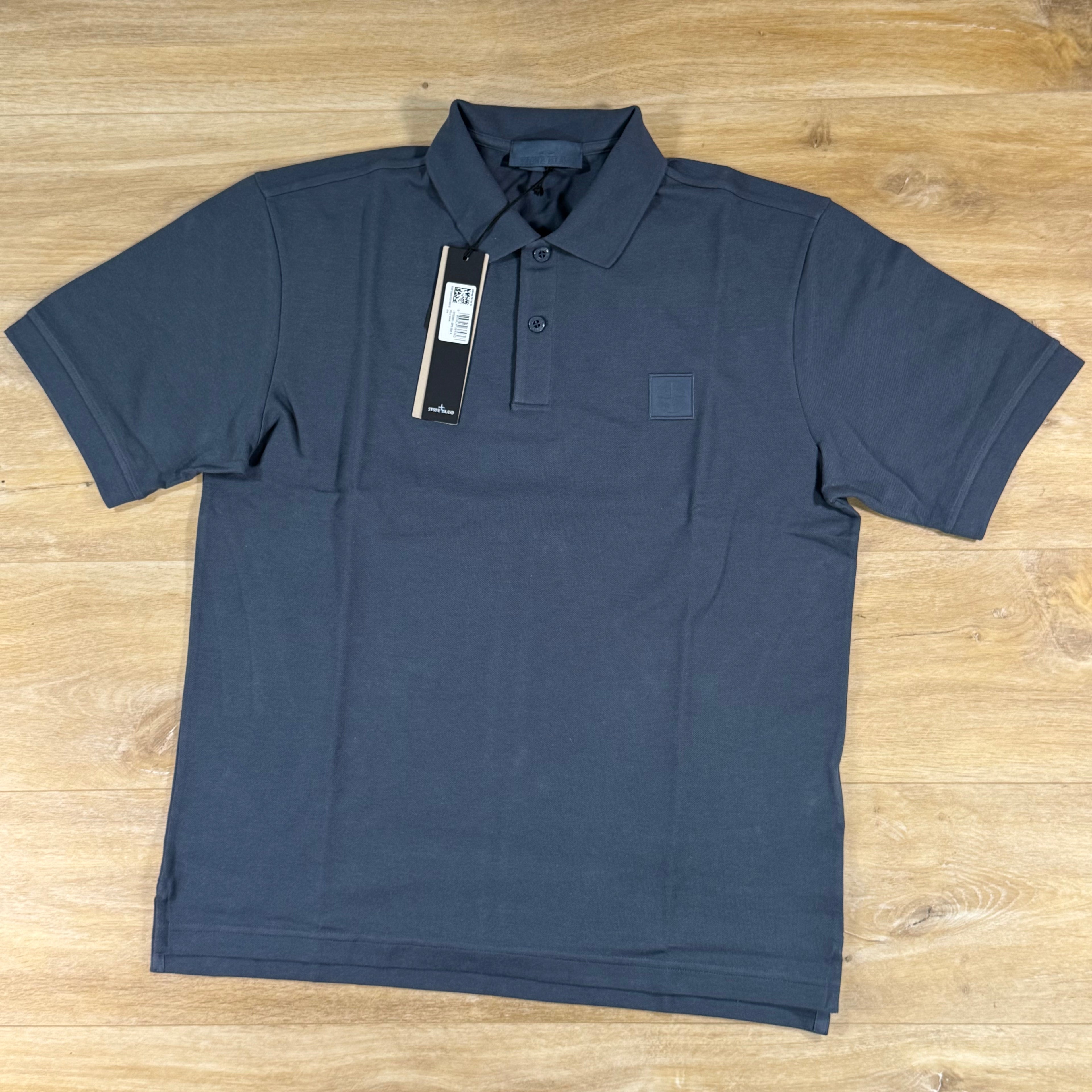 Stone Island Ghost Patch Logo Polo Shirt in Slate Blue