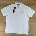 Stone Island Regular Fit Patch Logo Polo Shirt in White