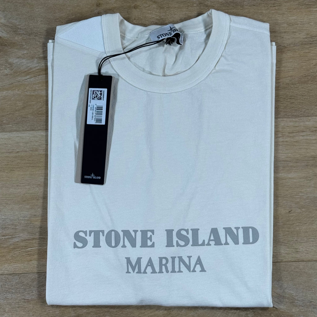 Stone Island Marina Oversized-Fit T-Shirt in Ivory