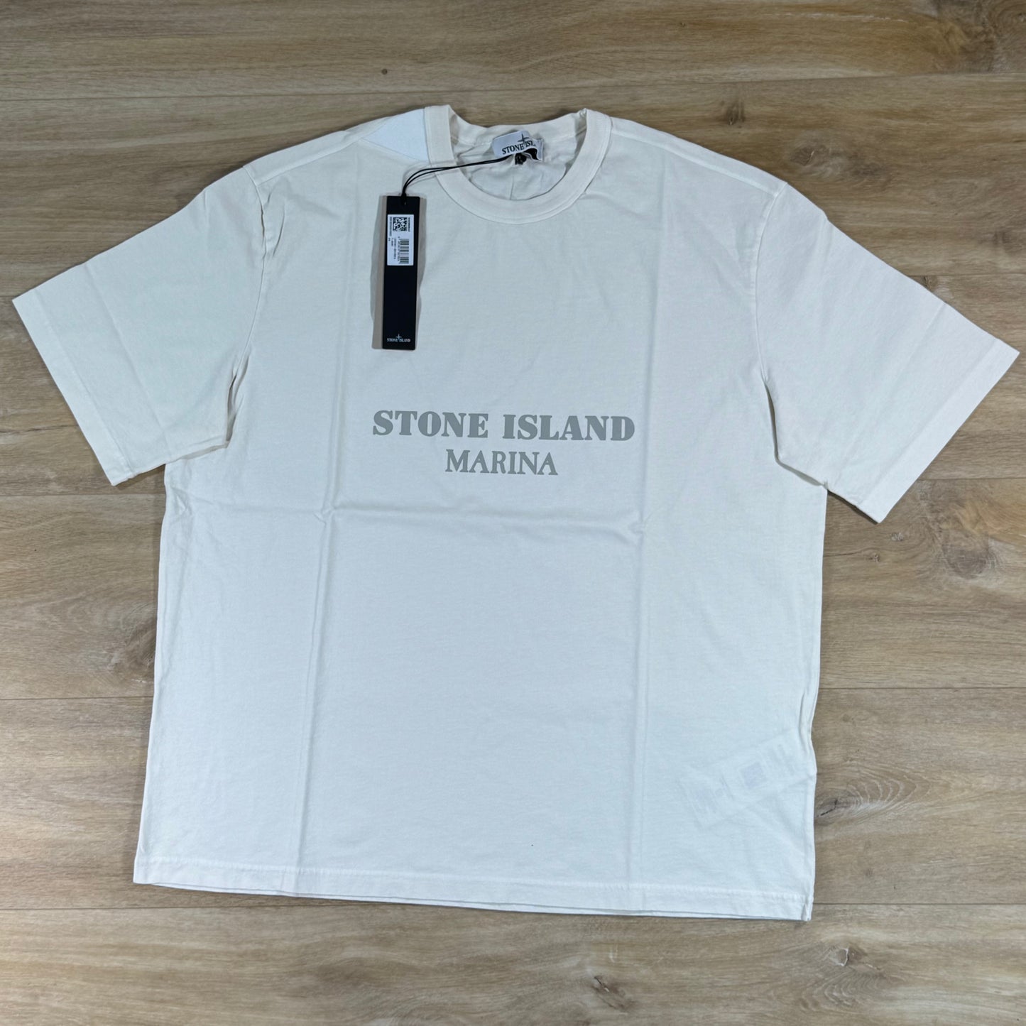 Stone Island Marina Oversized-Fit T-Shirt in Ivory