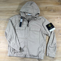 Stone Island Cotton Twill Hooded Jacket in Desert