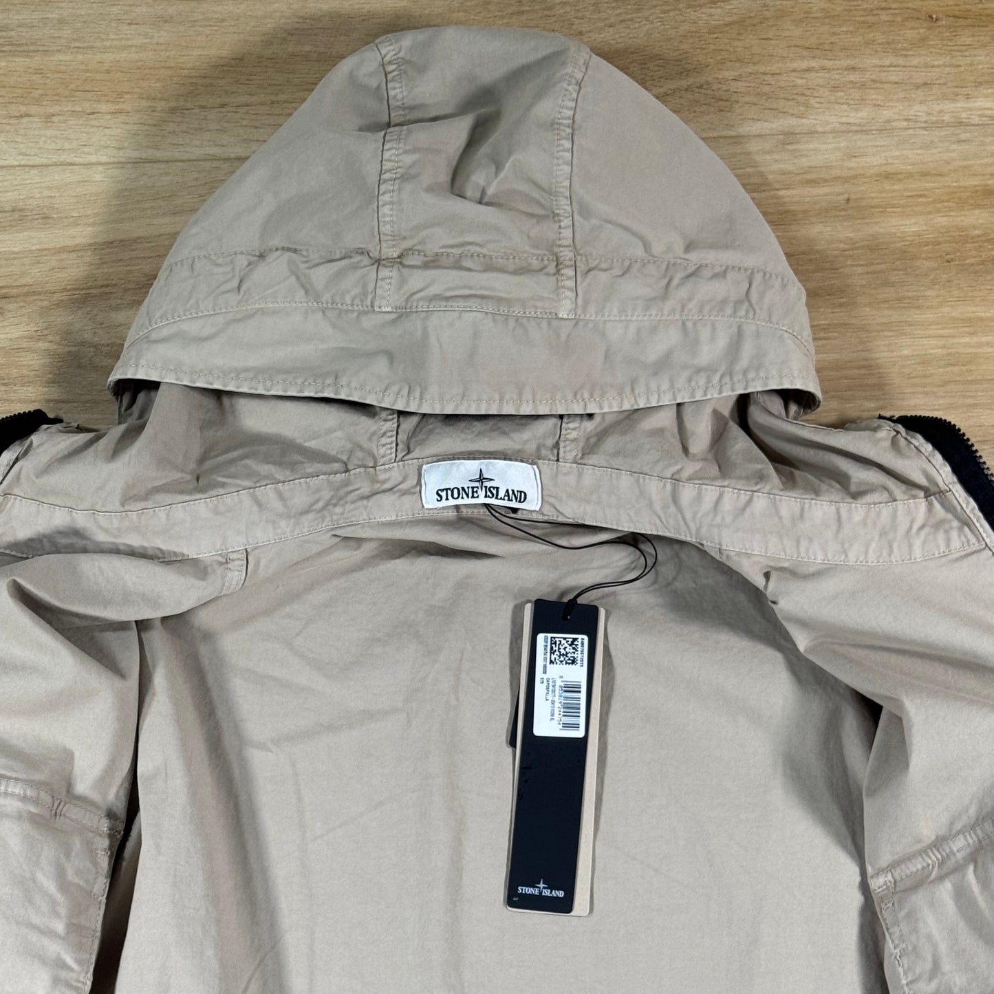Stone Island Cotton Twill Hooded Jacket in Desert