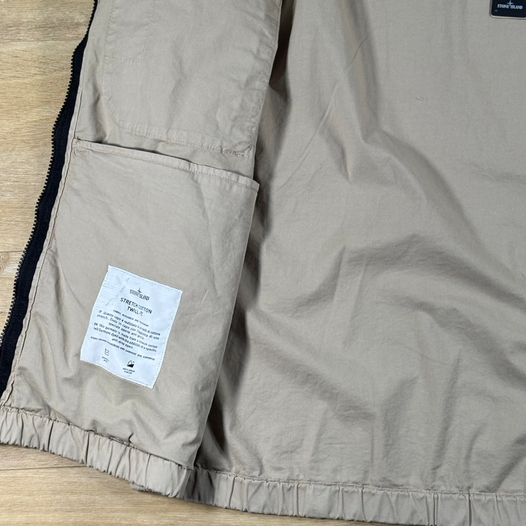 Stone Island Cotton Twill Hooded Jacket in Desert