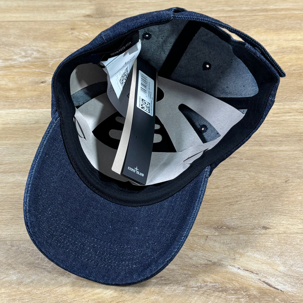 Stone Island Indigo Denim-Rinsed Cap in Blue Rinse