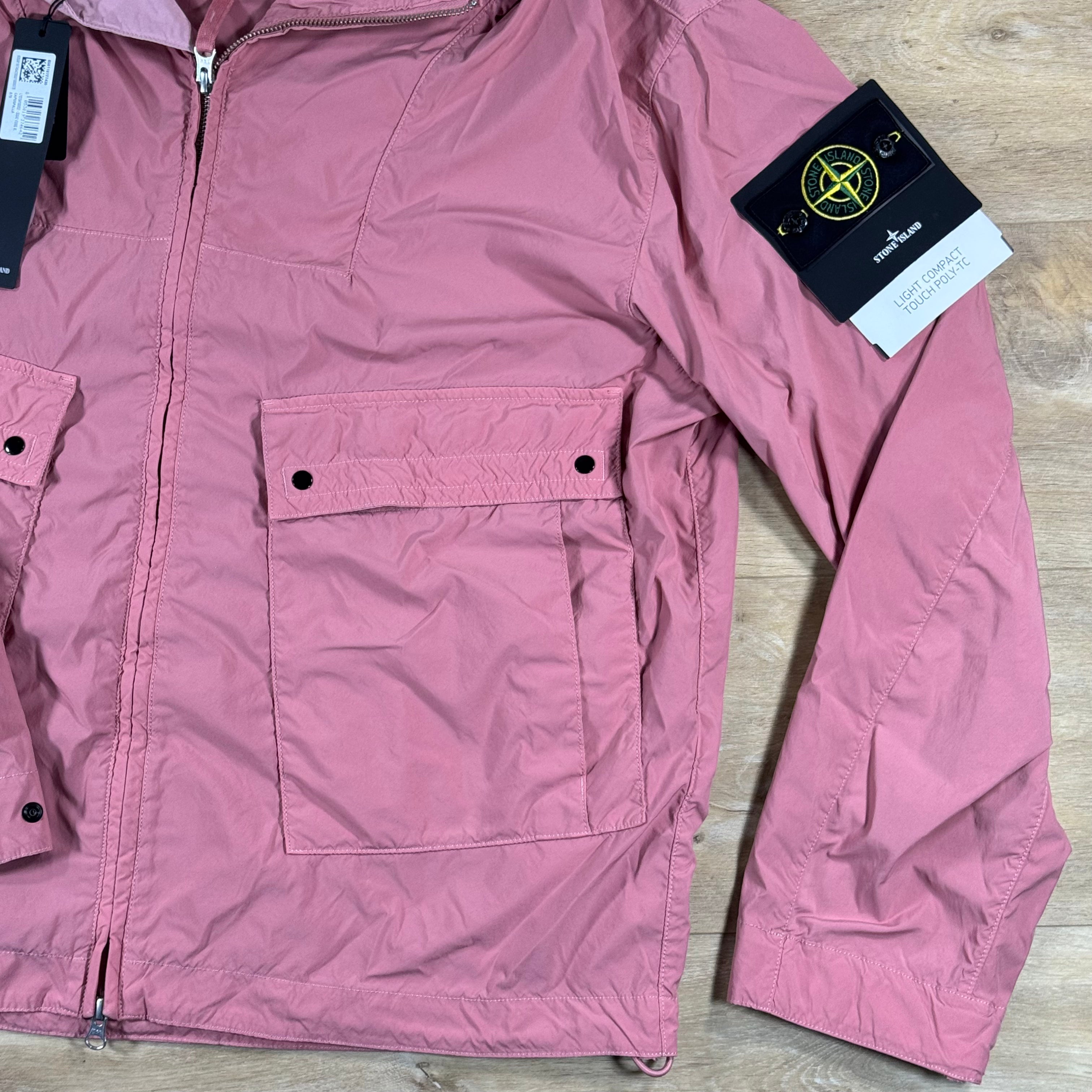 Stone Island Light Compact Touch Poly-TC Jacket in Oleander Pink
