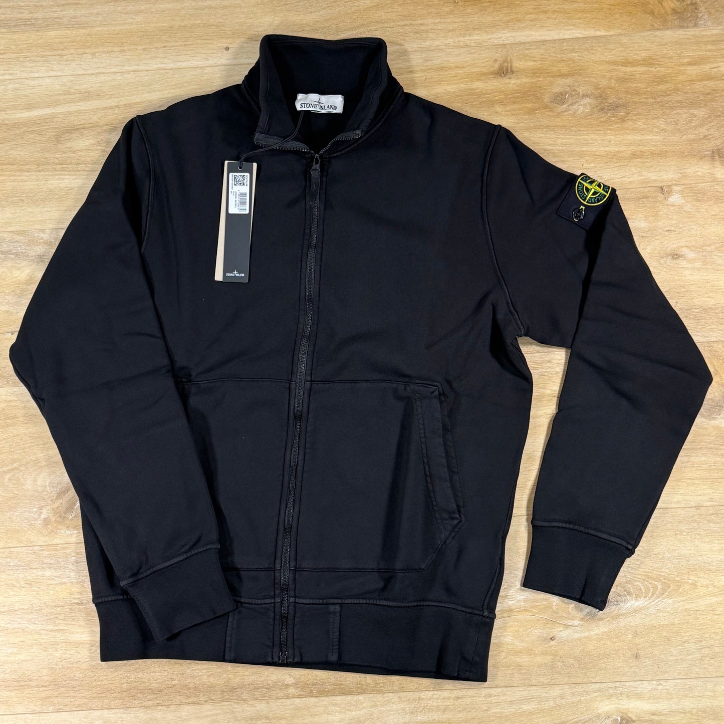 Stone Island Full-Zip Fleece Track Jacket in Black