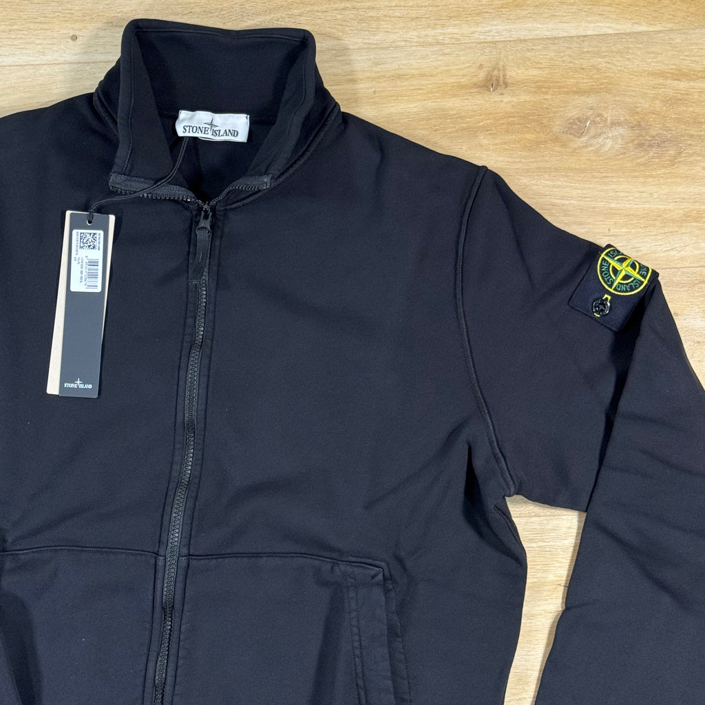 Stone Island Full-Zip Fleece Track Jacket in Black