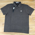 Stone Island Pigment Dye Polo Shirt in Charcoal Grey