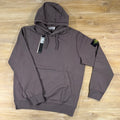 Stone Island Pullover Fleece Hoodie in Charcoal Grey