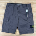 Stone Island Stretch Twill Cargo Bermuda Shorts in Charcoal Grey