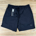 Stone Island Ghost Nylon Smerigliato Mid-Length Swim Shorts in Black