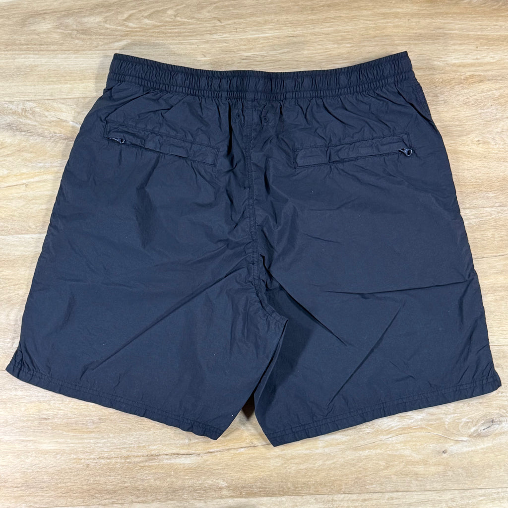 Stone Island Ghost Nylon Smerigliato Mid-Length Swim Shorts in Navy