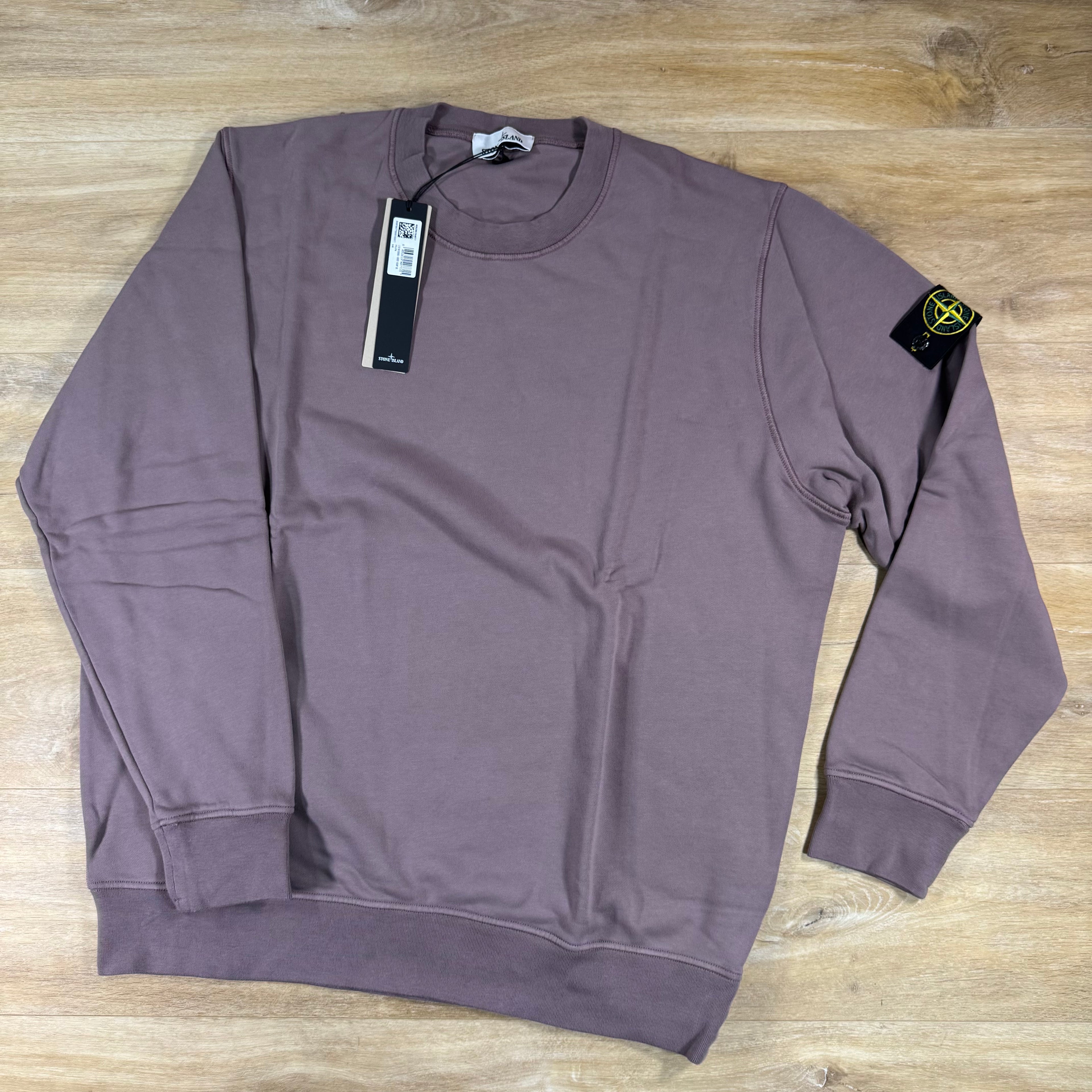Stone Island Crewneck Fleece Sweatshirt in Purple Grey