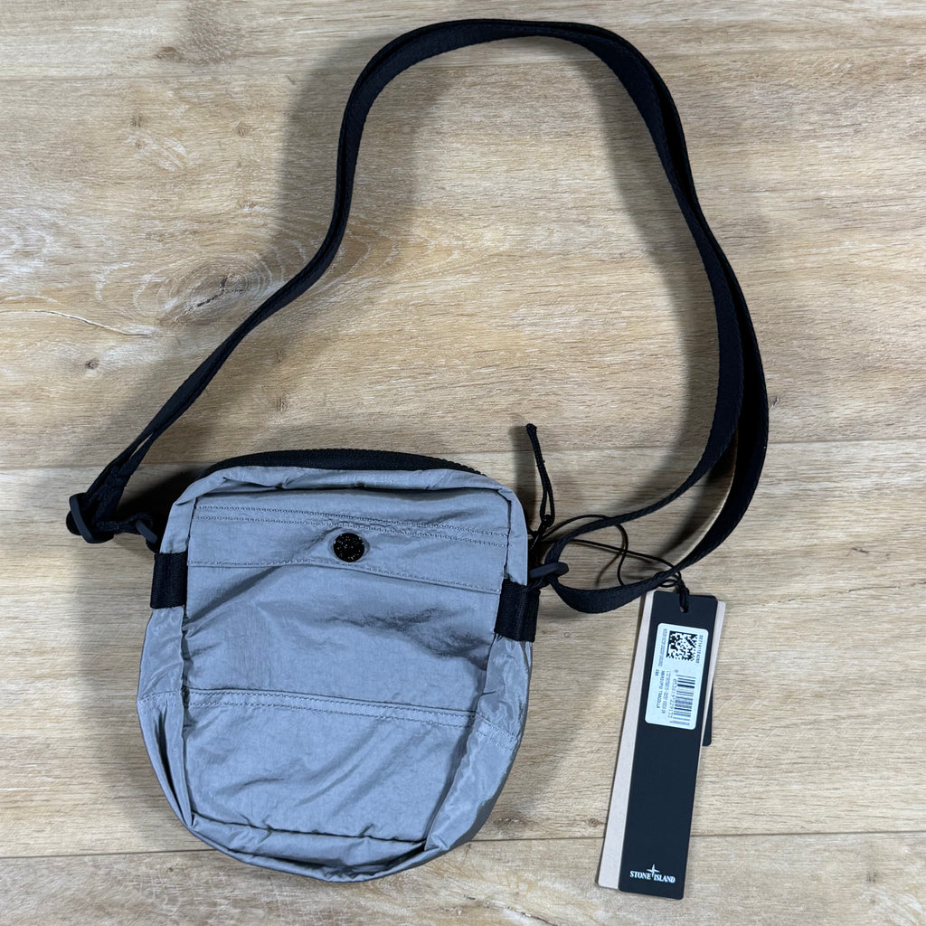 Stone Island Nylon Metal Pouch Bag in Pearl Grey