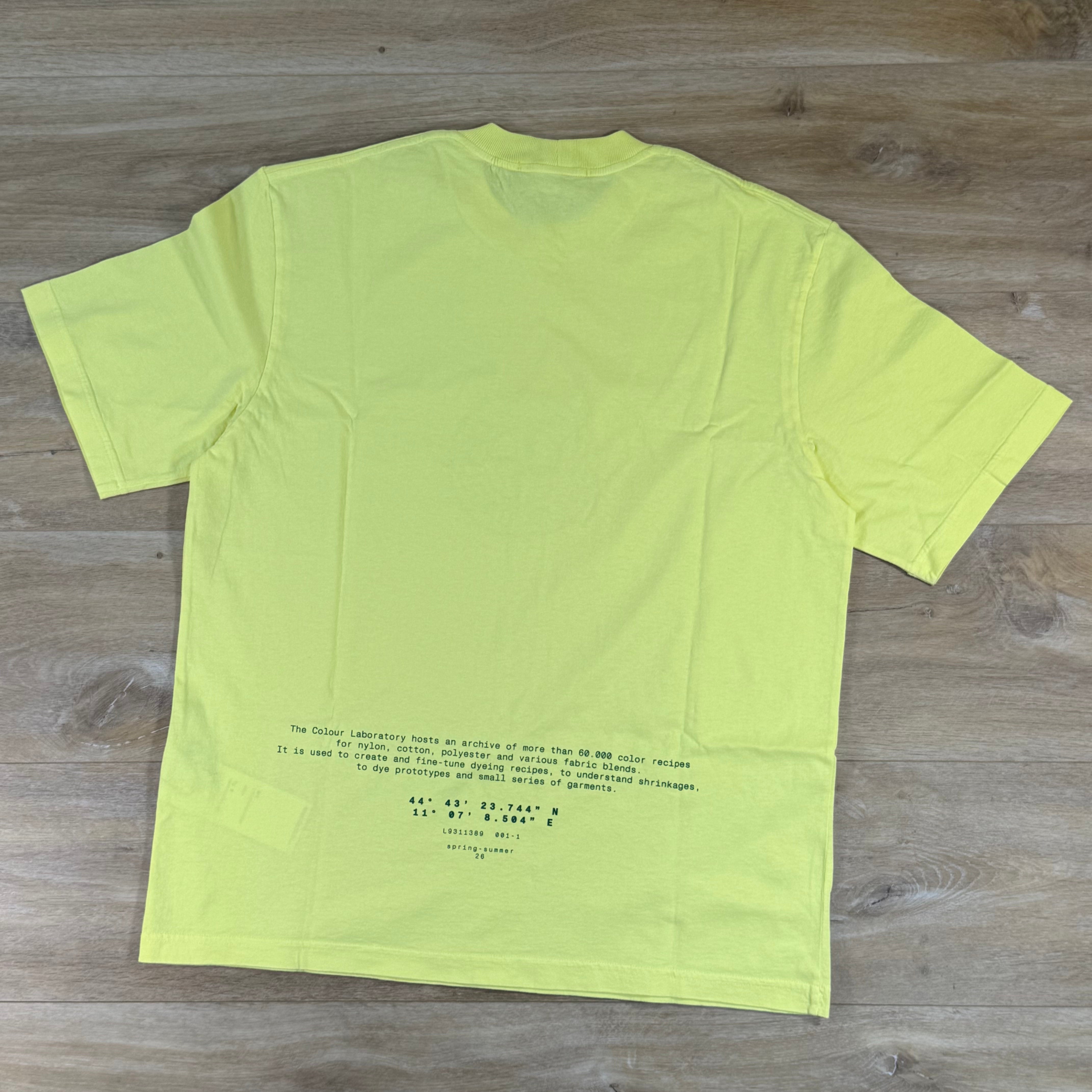 Stone Island 'All Around Compass' Print T-Shirt in Lemon