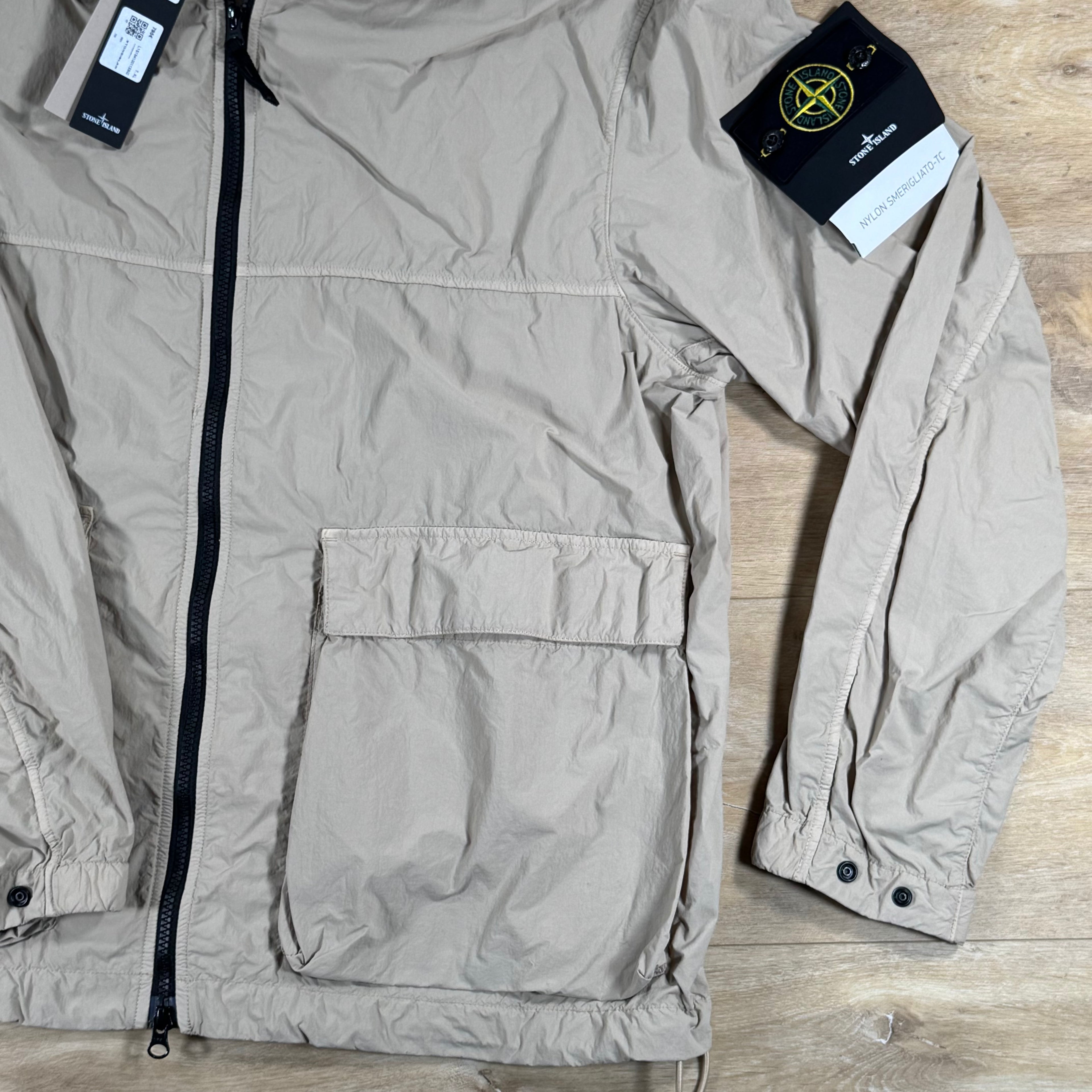 Stone Island Nylon Smerigliato-TC Short Hooded Parka in Desert