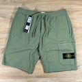 Stone Island Fleece Bermuda Shorts in Sage Green