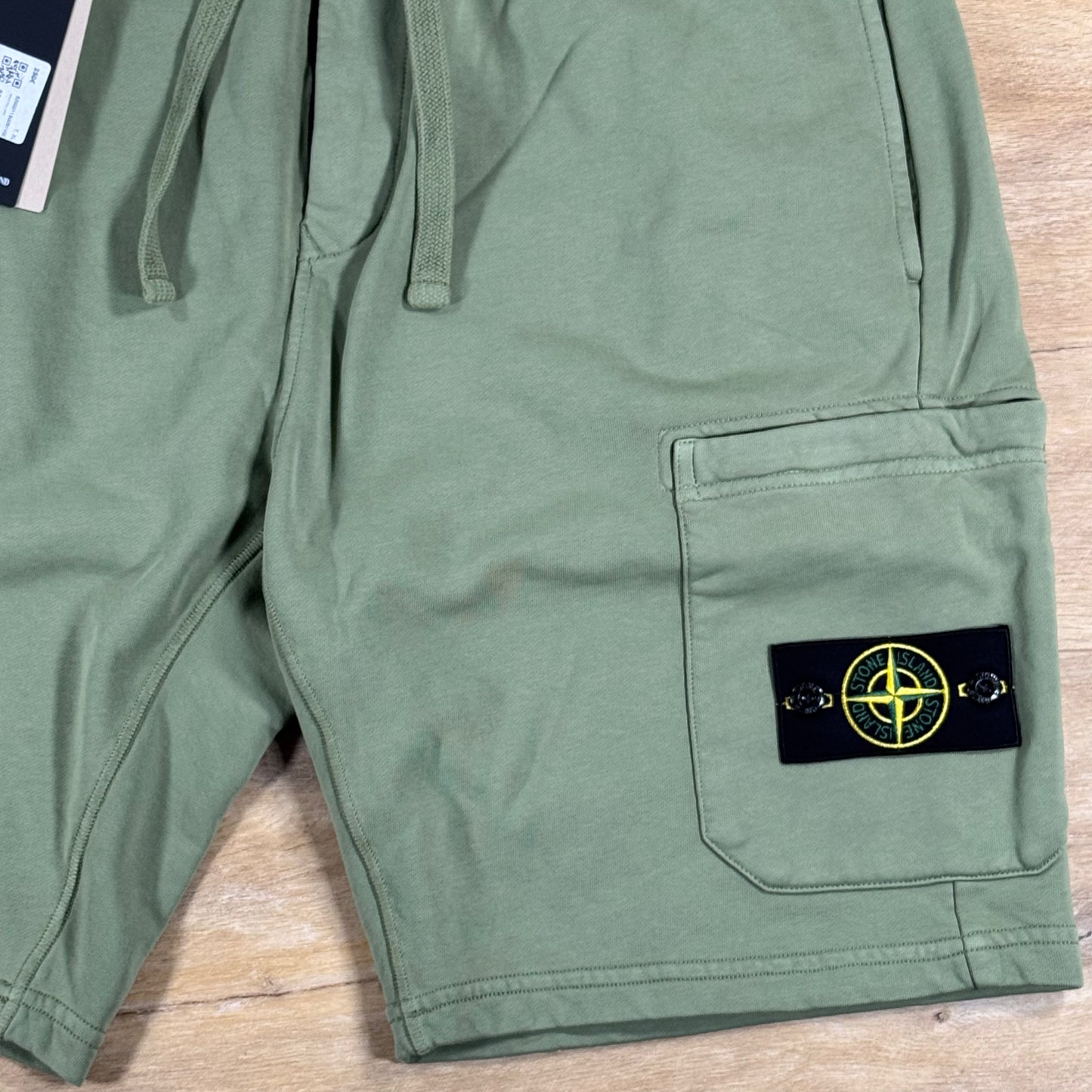 Stone Island Fleece Bermuda Shorts in Sage Green