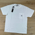 Stone Island Fissato Effect Pocket Logo T-Shirt in White