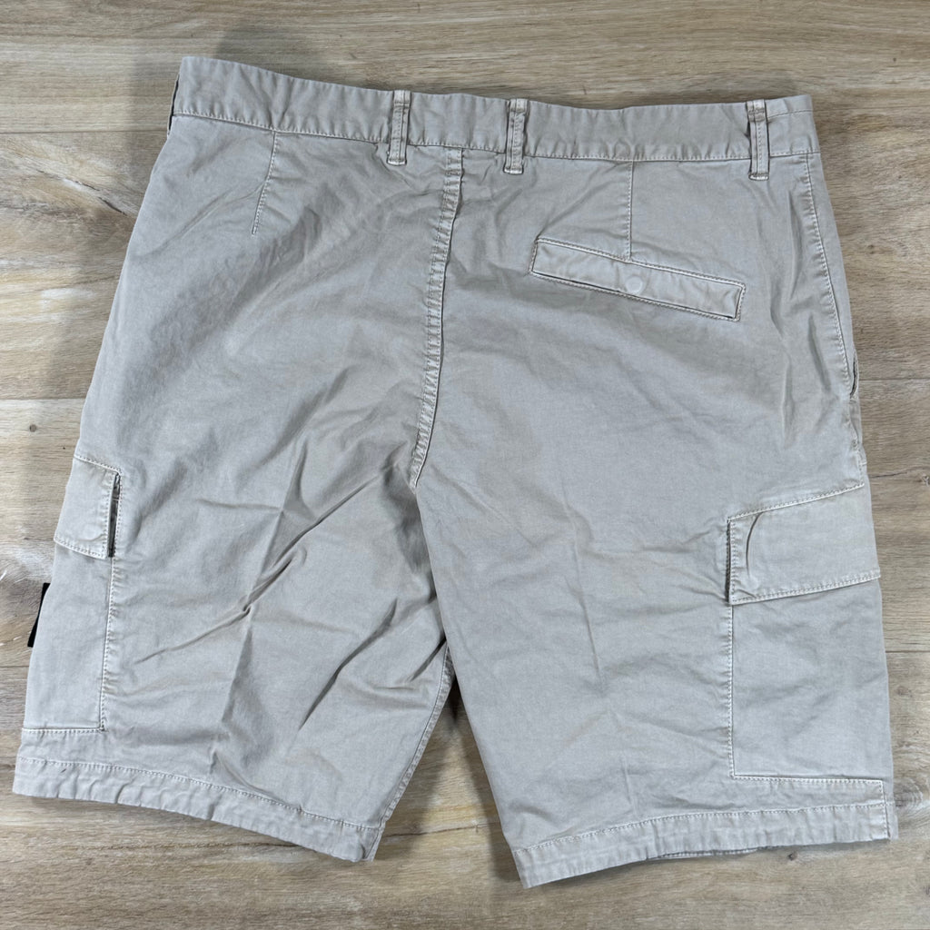 Stone Island Stretch Twill Cargo Bermuda Shorts in Desert