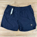 Stone Island Brushed Nylon Mid-Length Swim Shorts in Navy
