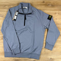 Stone Island Half-Zip Fleece Sweatshirt in Avio Blue
