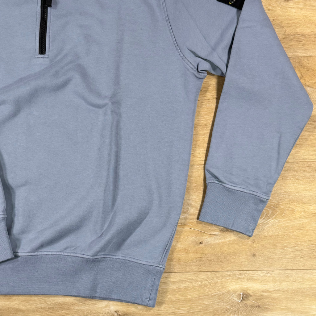 Stone Island Half-Zip Fleece Sweatshirt in Avio Blue