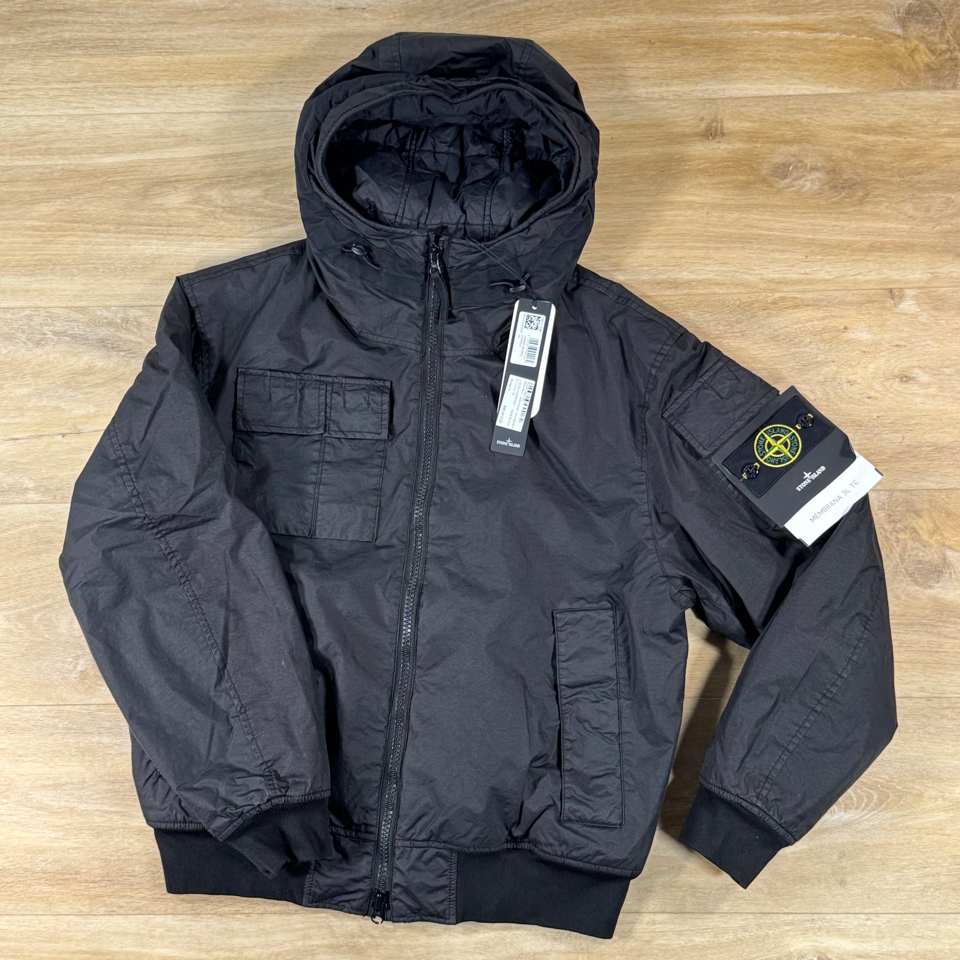 STONE  24SS MEMBRANA 3L TC 黒　XLサイズ Stone Island Membrana 3L TC Padded Jacket in Black – Label Menswear