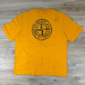 Stone Island 'Camo Compass' Print T-Shirt in Tangerine