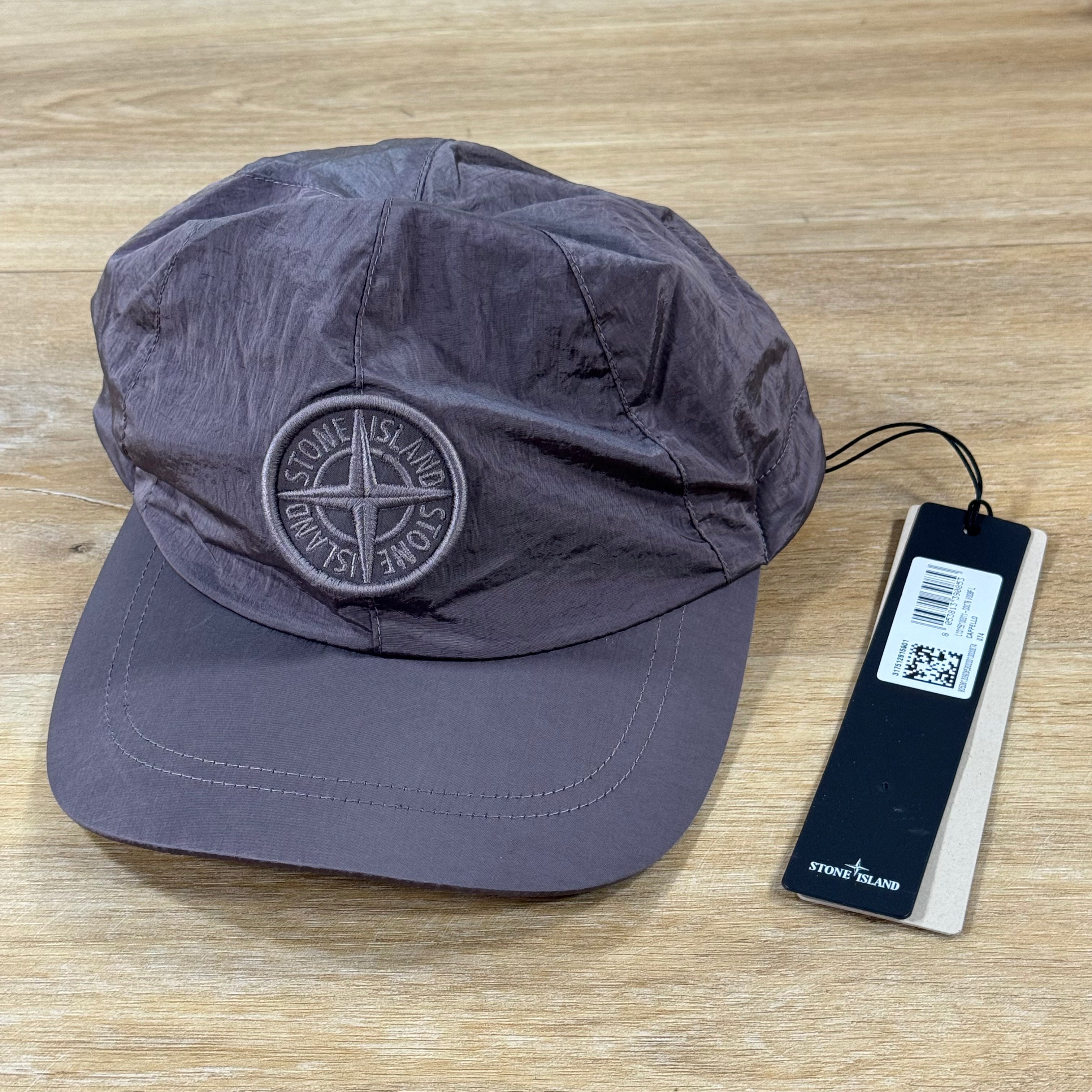 Stone Island Nylon Metal Baseball Cap in Purple Grey