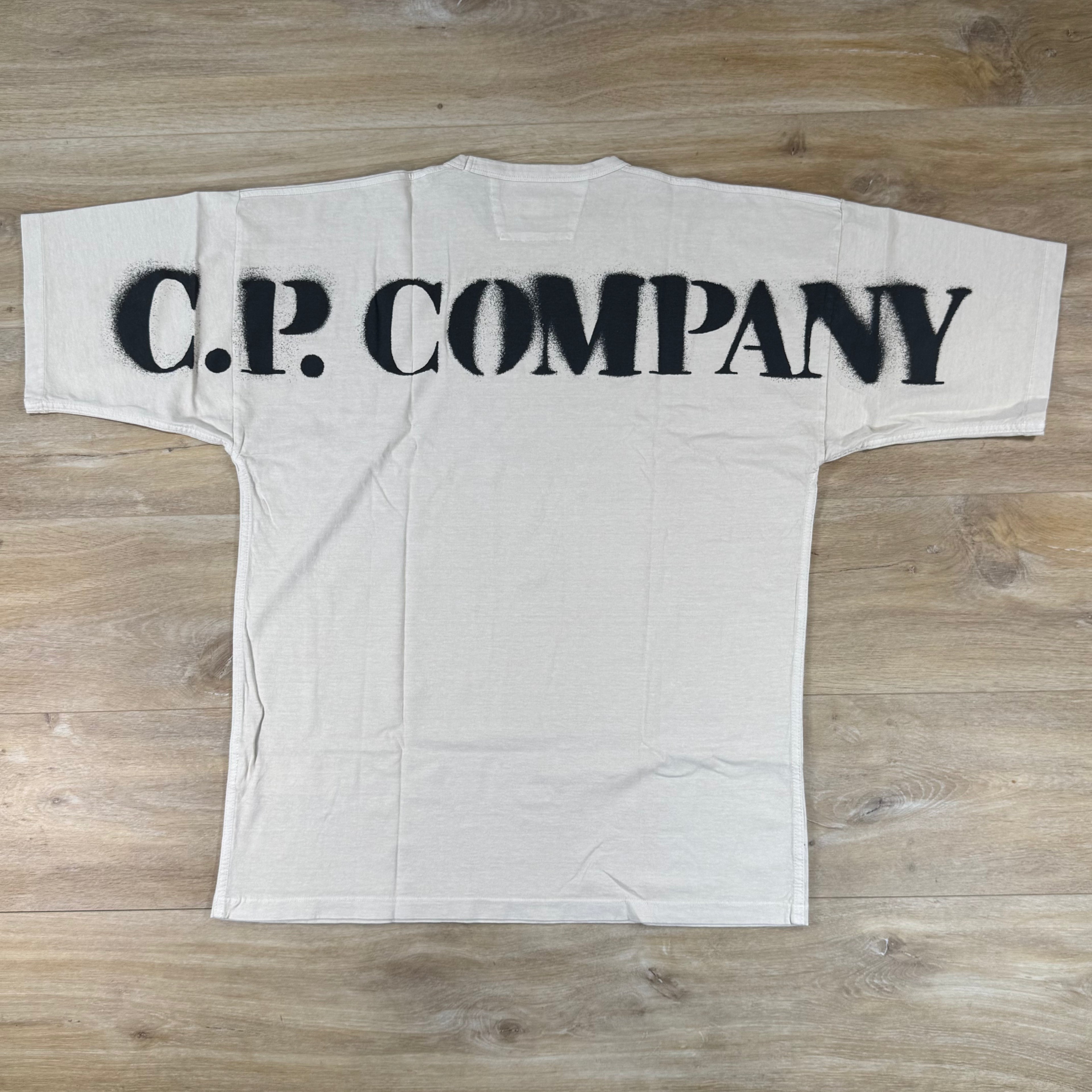 C.P. Company 1020 Jersey Stencil T-Shirt in Frozen Dew