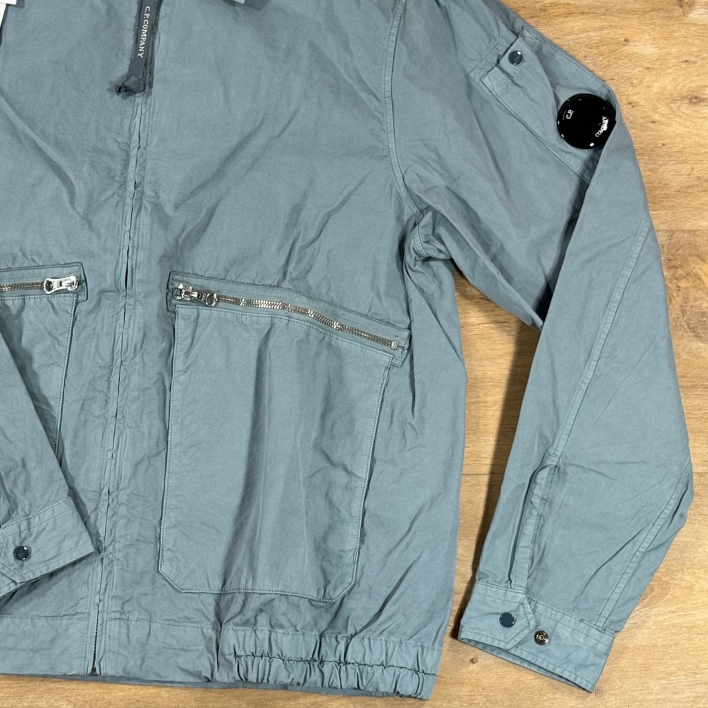 C.P. Company Micro-Reps Lens Overshirt in Silver Blue