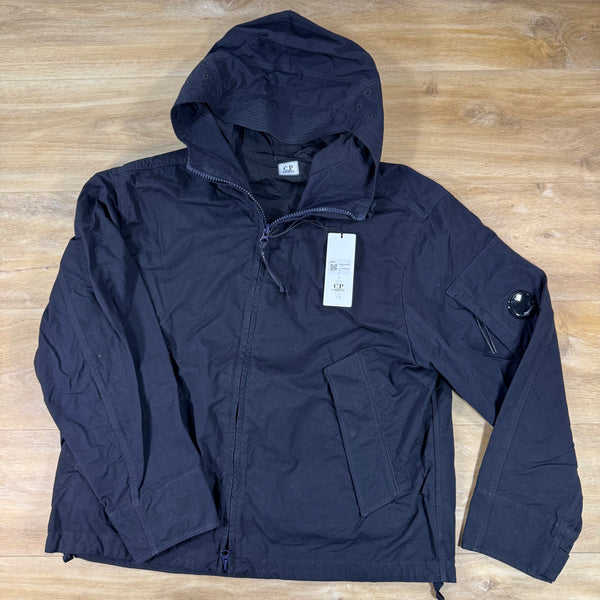 C.P. Company Twill Hooded Lens Jacket in Navy – Label Menswear