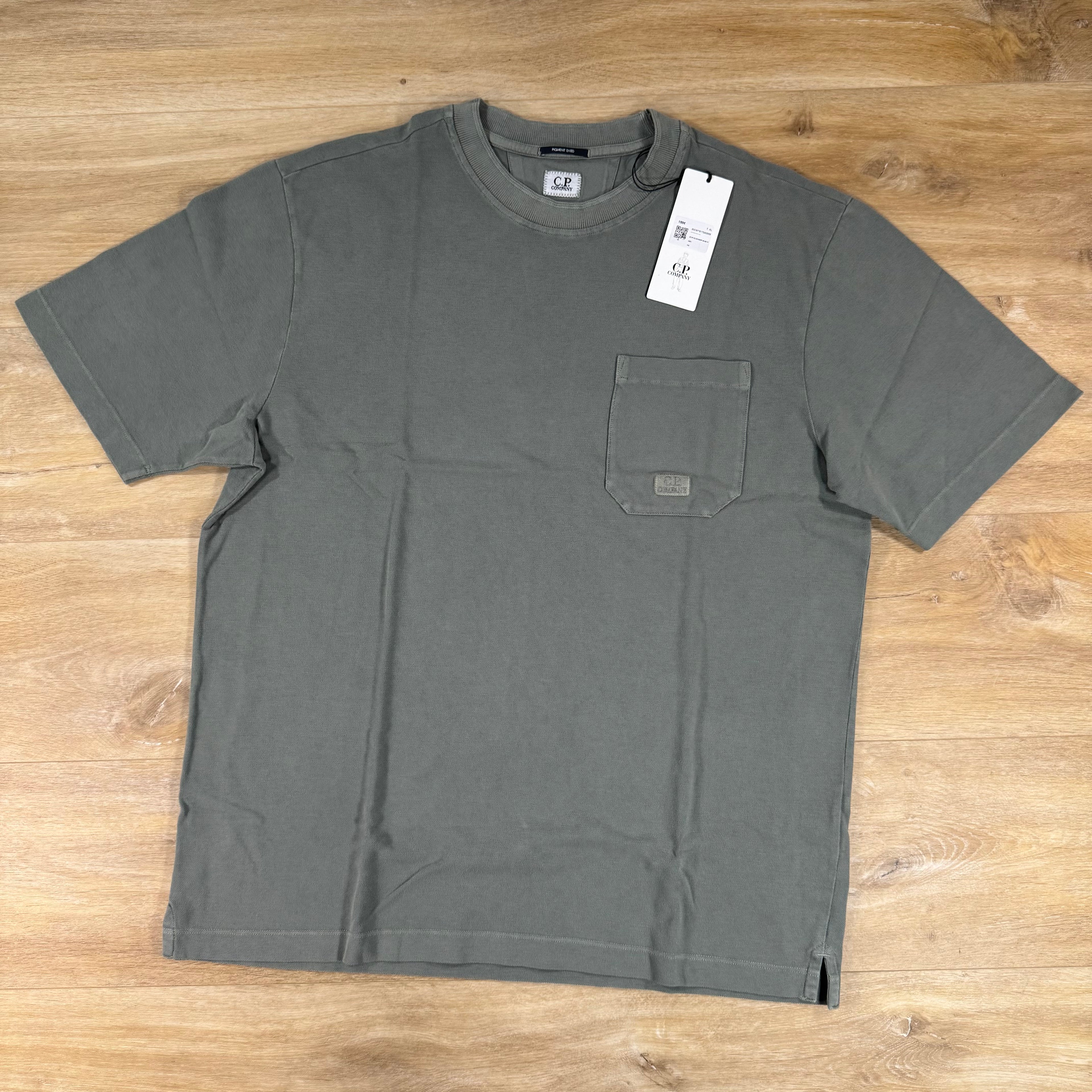 C.P. Company 24/1 Pigment Dyed T-Shirt in Gunmetal - Grey