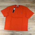 Stone Island Combed Organic Cotton T-Shirt in Burnt Orange