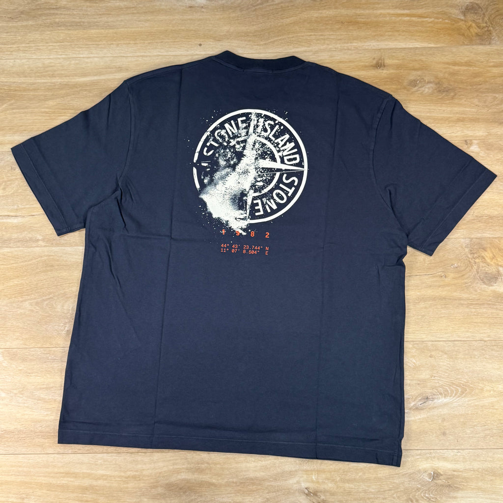 Stone Island 'Desert' Print T-Shirt in Navy