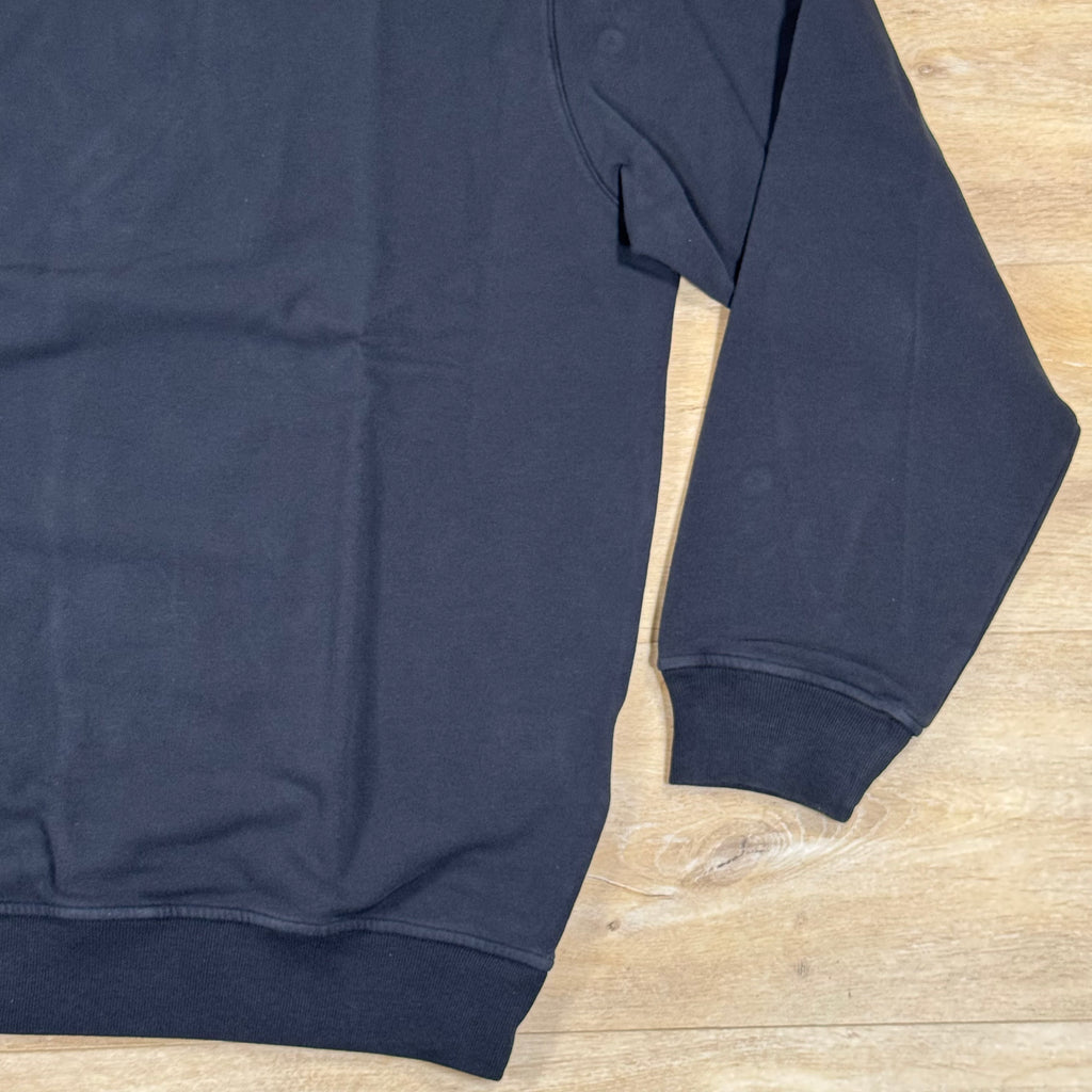 Stone Island Ghost Stretch Cotton Fleece Crewneck Sweatshirt in Black