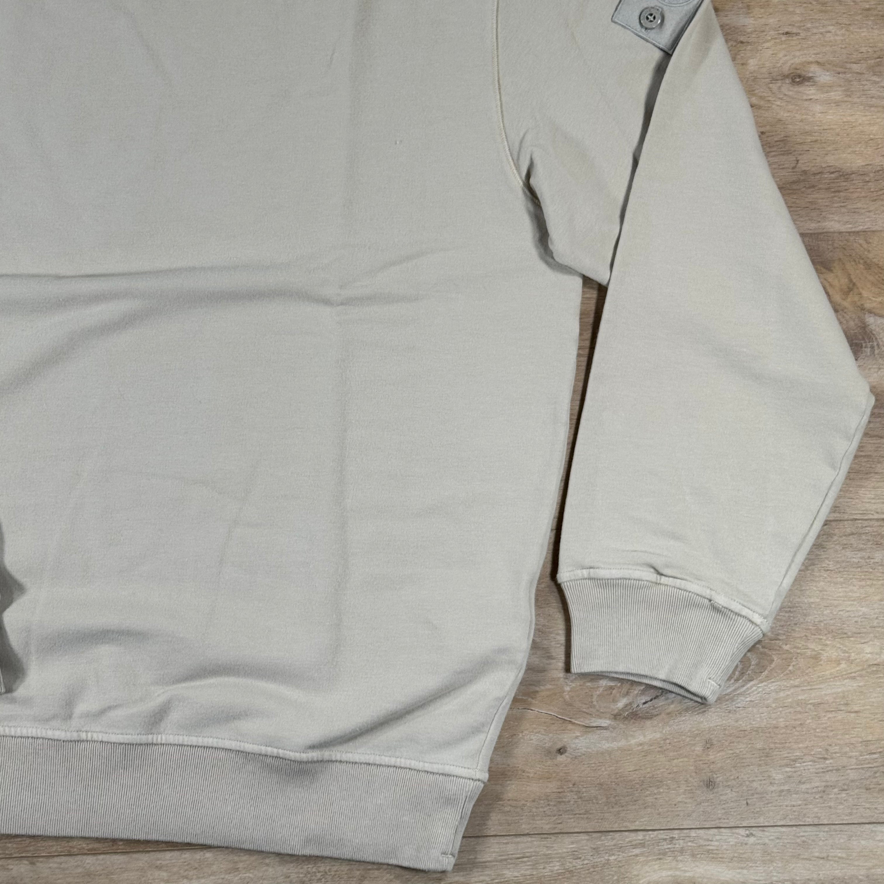 Stone Island Ghost Stretch Cotton Fleece Crewneck Sweatshirt in Beige