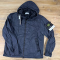 Stone Island Crinkle Reps NY Hooded Jacket in Navy
